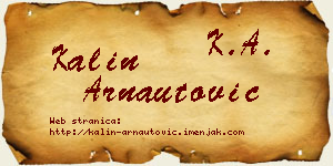 Kalin Arnautović vizit kartica